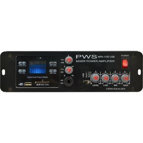 PWS - Amplificador Para Som Ambiente MPA1100 USB