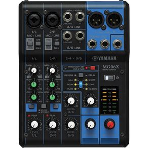 Yamaha - Mesa de Som 6 Canais e EFX MG06X
