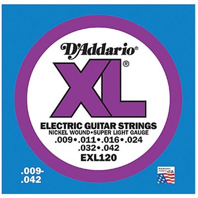 Encordoamento-Nickel-Wound-009-Para-Guitarra-EXL-120---D-Addario