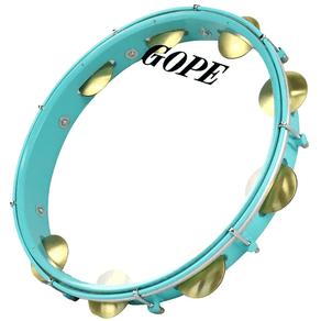 Pandeiro-Super-Leve-19-9-Afinacoes-Reels-Verde-Cristal-648SLRV---Gope